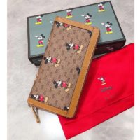 Gucci GG Unisex Disney x Gucci Zip Around Wallet-Brown