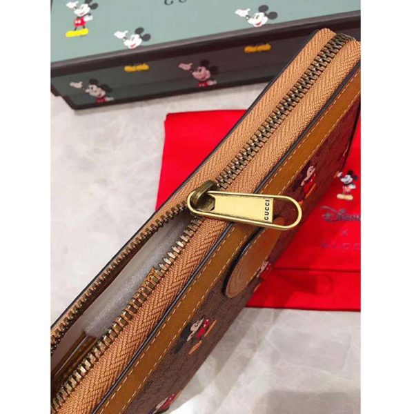 Gucci GG Unisex Disney x Gucci Zip Around WalletBrown LULUX