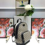 Gucci GG Unisex Eden Small Backpack Beige/Ebony GG Supreme Canvas – Image 4