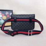 Gucci GG Unisex GG Black Belt Bag GG Supreme Canvas – Image 5