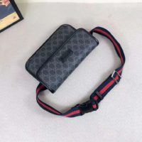 Gucci GG Unisex GG Black Belt Bag GG Supreme Canvas