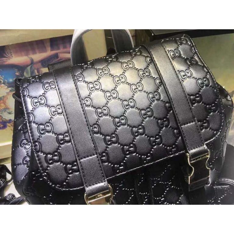 gucci patent leather backpack