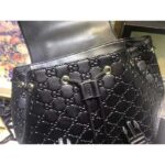 Gucci GG Unisex GG Embossed Backpack Black GG Embossed Leather – Bild 7