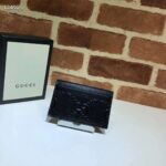 Gucci GG Unisex GG Embossed Card Case Black GG Embossed Leather – Bild 4