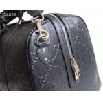 Gucci GG Unisex GG Embossed Duffle Bag Black Embossed Leather - immagine 9