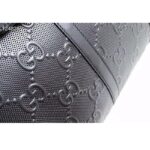 Gucci GG Unisex GG Embossed Duffle Bag Black Embossed Leather - immagine 10