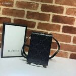 Gucci GG Unisex GG Embossed Mini Bag Black Embossed Leather – Image 3
