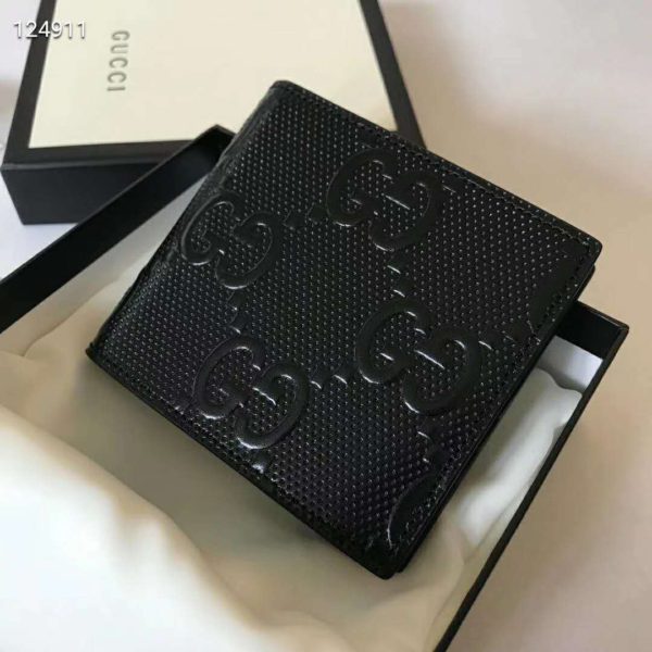 Gucci GG Unisex GG Embossed Wallet Black GG Embossed Leather (1)
