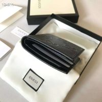 Gucci GG Unisex GG Embossed Wallet Black GG Embossed Leather