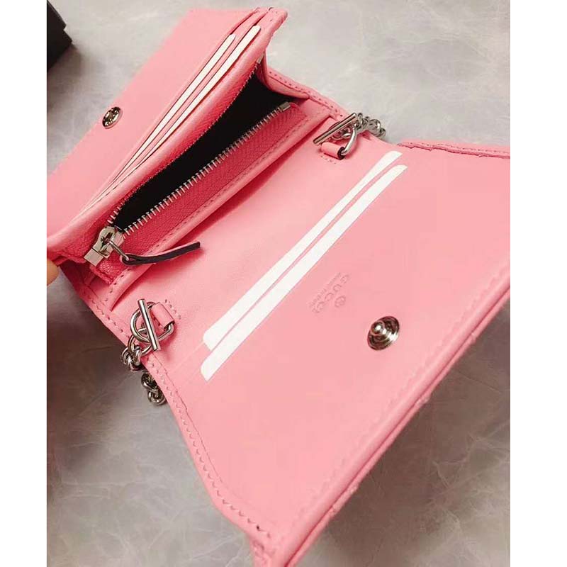 NEW ARRIVAL - GG MARMONT CARD CASE WALLET 11CM PINK 658610 17WAG