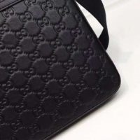 Gucci GG Unisex Gucci Signature Messenger Black Gucci Signature Leather