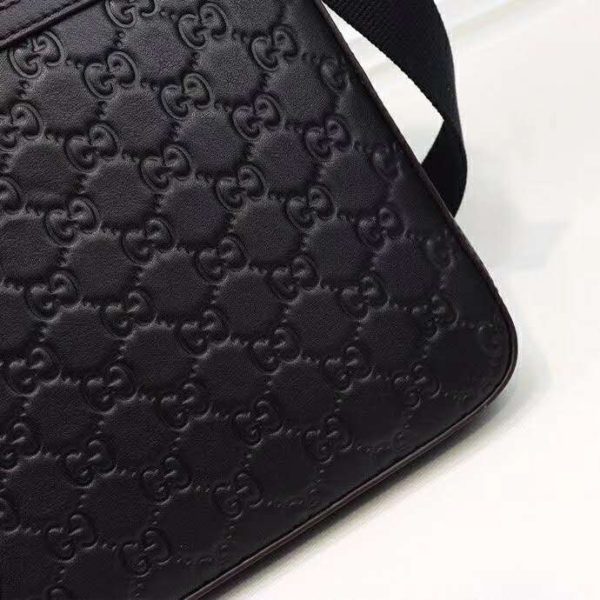 Gucci GG Unisex Gucci Signature Messenger Black Gucci Signature Leather (7)