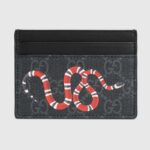 Gucci GG Unisex Kingsnake Print GG Supreme Kortfodral – Svart