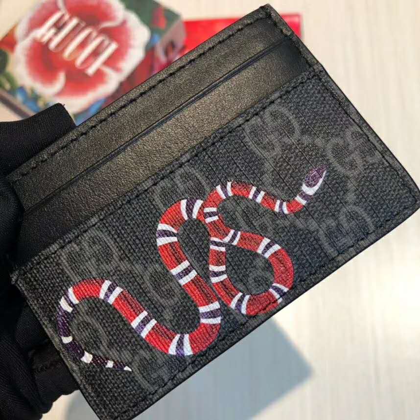 Kingsnake print GG Supreme card case