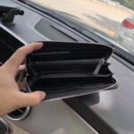 Gucci GG Unisex Leather Zip Around Wallet Black Metal GG – Image 8