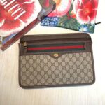 Gucci GG Unisex Ophidia GG Pouch Beige/Ebony GG Supreme Canvas - Image 2