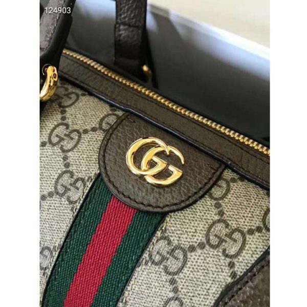 Gucci GG Unisex Ophidia GG Small Boston Bag Supreme Canvas (5)