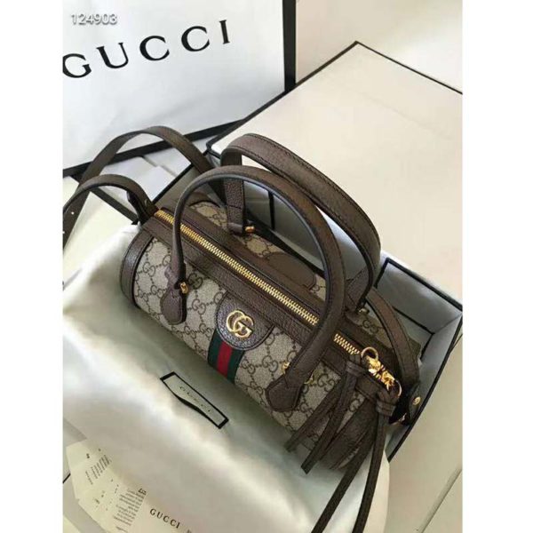 Gucci GG Unisex Ophidia GG Small Boston Bag Supreme Canvas (6)