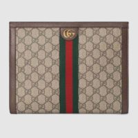 Gucci GG Unisex Ophidia Pouch BeigeEbony GG Supreme Canvas