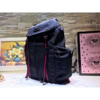 Gucci GG Unisex Techno Canvas Backpack Black Techno Canvas