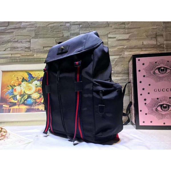 Gucci GG Unisex Techno Canvas Backpack Black Techno Canvas (10)
