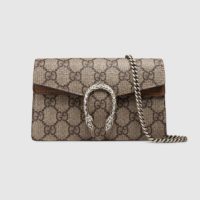 Gucci GG Women Dionysus Super Mini Leather Bag GG Supreme Canvas