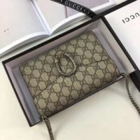 Gucci GG Women Dionysus Super Mini Leather Bag GG Supreme Canvas