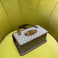 Gucci GG Women Gucci Horsebit 1955 Small Top Handle Bag-Beige