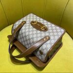 Gucci GG Women Gucci Horsebit 1955 Small Top Handle Bag-Beige - Imagen 3