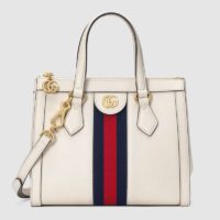 Gucci GG Women Ophidia Small GG Tote Bag White Leather