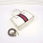 Gucci GG Women Ophidia Small GG Tote Bag White Leather - immagine 5