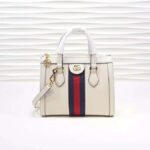 Gucci GG Women Ophidia Small GG Tote Bag White Leather - immagine 2