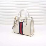 Gucci GG Women Ophidia Small GG Tote Bag White Leather - immagine 4