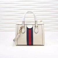 Gucci GG Women Ophidia Small GG Tote Bag White Leather