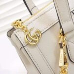 Gucci GG Women Ophidia Small GG Tote Bag White Leather - immagine 11
