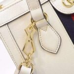 Gucci GG Women Ophidia Small GG Tote Bag White Leather - immagine 10