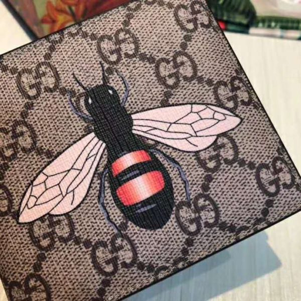 Gucci Unisex Bee Print GG Supreme Wallet GG Supreme Canvas (11)