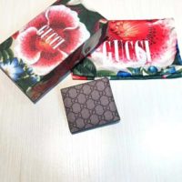 Gucci Unisex Bee Print GG Supreme Wallet GG Supreme Canvas