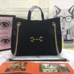 Gucci Unisex GG Gucci Horsebit 1955 Large Tote Bag-Black – Image 2