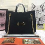 Gucci Unisex GG Gucci Horsebit 1955 Large Tote Bag-Black – Image 3