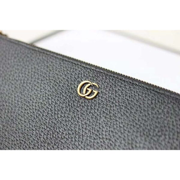 Gucci Unisex GG Marmont Leather Pouch Black Metal-Free Tanned (4)