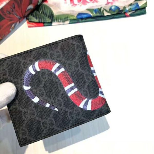 Gucci Unisex Kingsnake Print GG Supreme Wallet GG Supreme Canvas (7)