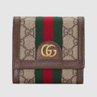 Gucci Unisex Ophidia GG Card Case Wallet GG Supreme Canvas