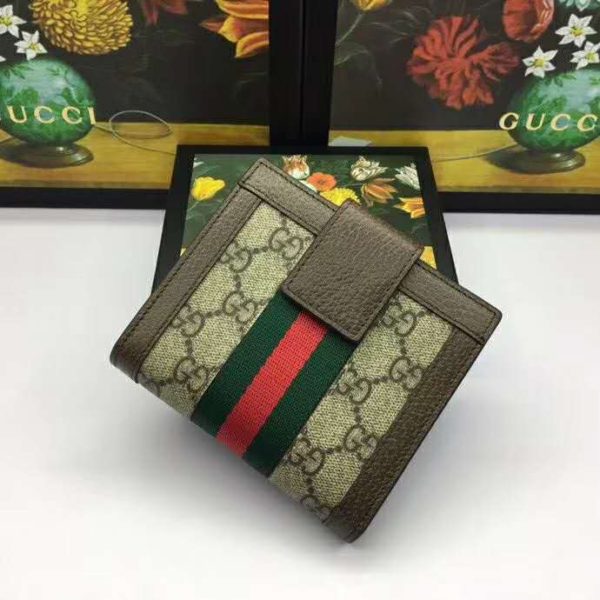 Gucci Unisex Ophidia GG Card Case Wallet GG Supreme Canvas (3)