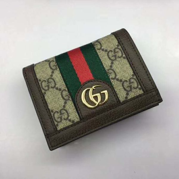 Gucci Unisex Ophidia GG Card Case Wallet GG Supreme Canvas (4)