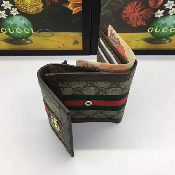 Gucci Unisex Ophidia GG Card Case Wallet GG Supreme Canvas (5)