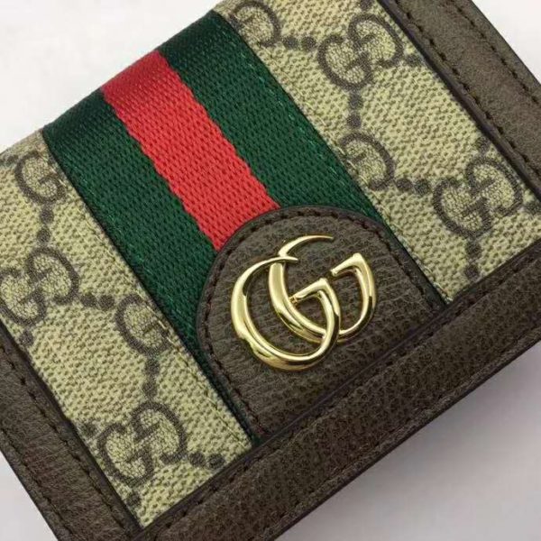 Gucci Unisex Ophidia GG Card Case Wallet GG Supreme Canvas (8)