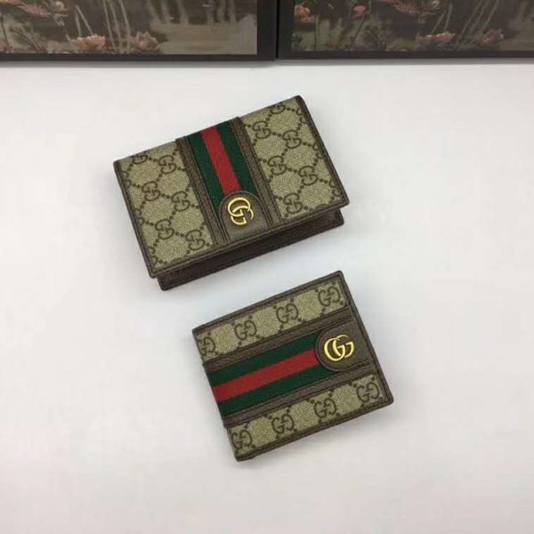 Gucci Unisex Ophidia GG Passport Case GG Supreme Canvas-Beige (2)