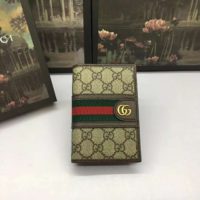 Gucci Unisex Ophidia GG Passport Case GG Supreme Canvas-Beige