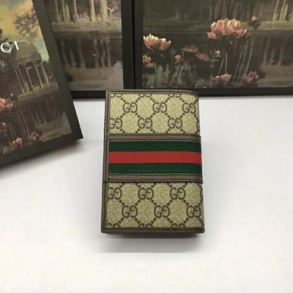 Gucci Unisex Ophidia GG Passport Case GG Supreme Canvas-Beige (4)